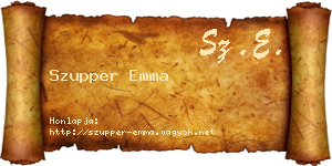 Szupper Emma névjegykártya